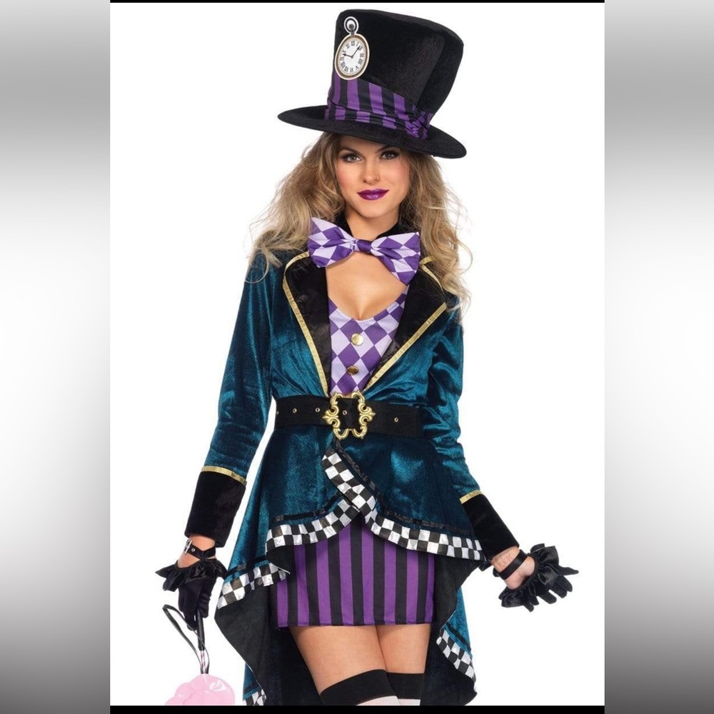 Leg Avenue Delightful Mad Hatter Adult Womens Costume Size L